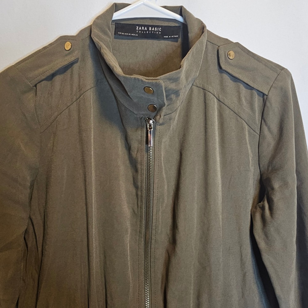 Zara Basic Collection Olive Green Lightweight Uti… - image 7